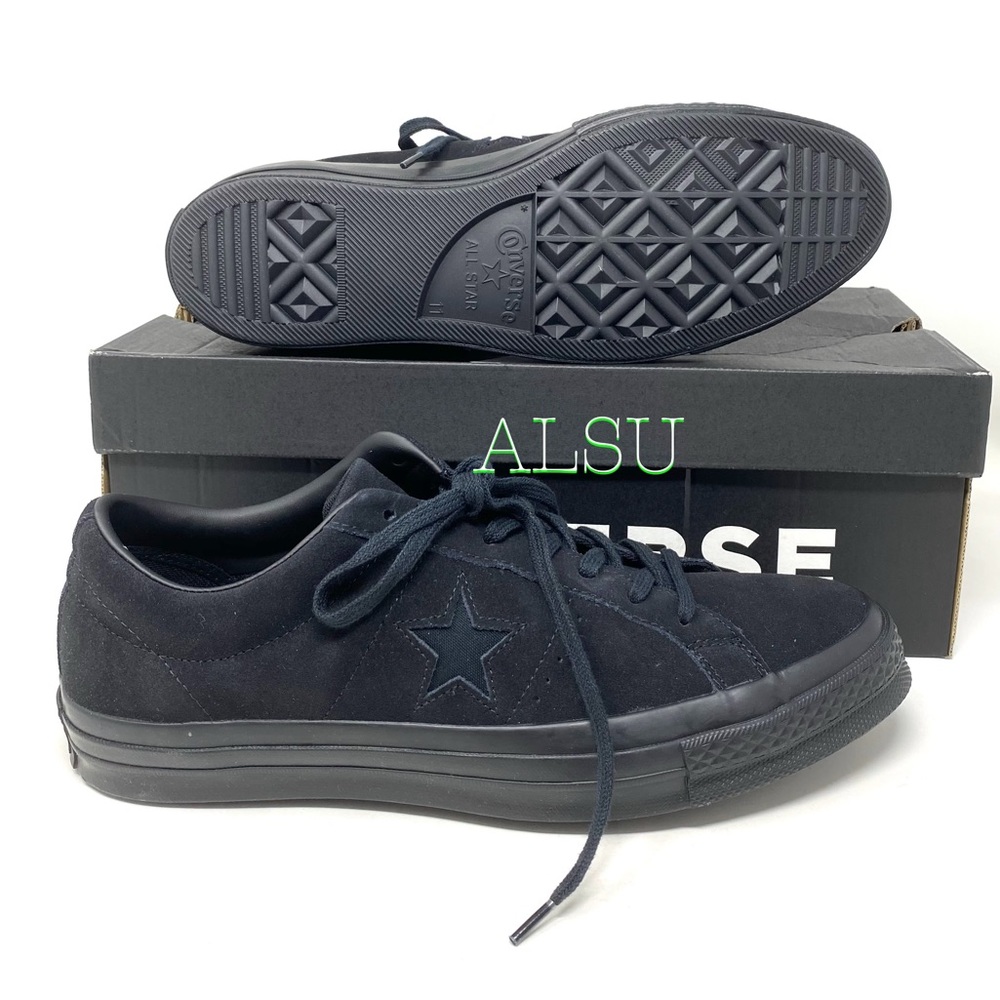 Converse One Star Suede Low Top Black Men Sneakers - Picture 3 of 9
